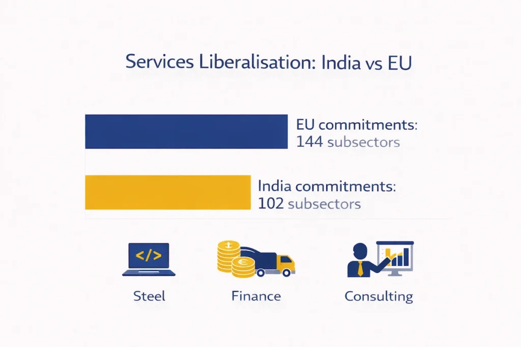 India EU free trade agreement services trade liberalization overview